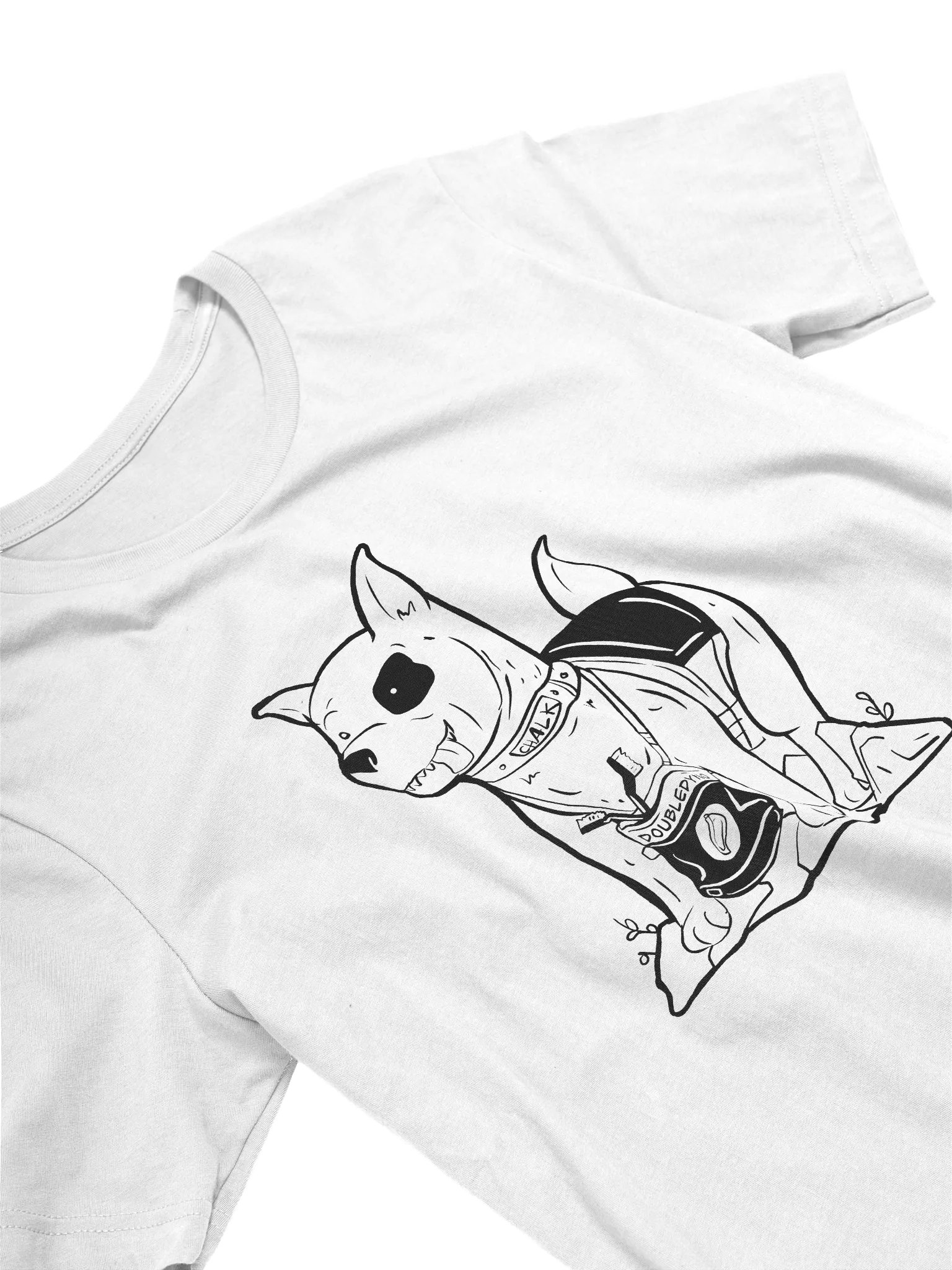 Chalk rock climbing dog T-shirt product image (2)