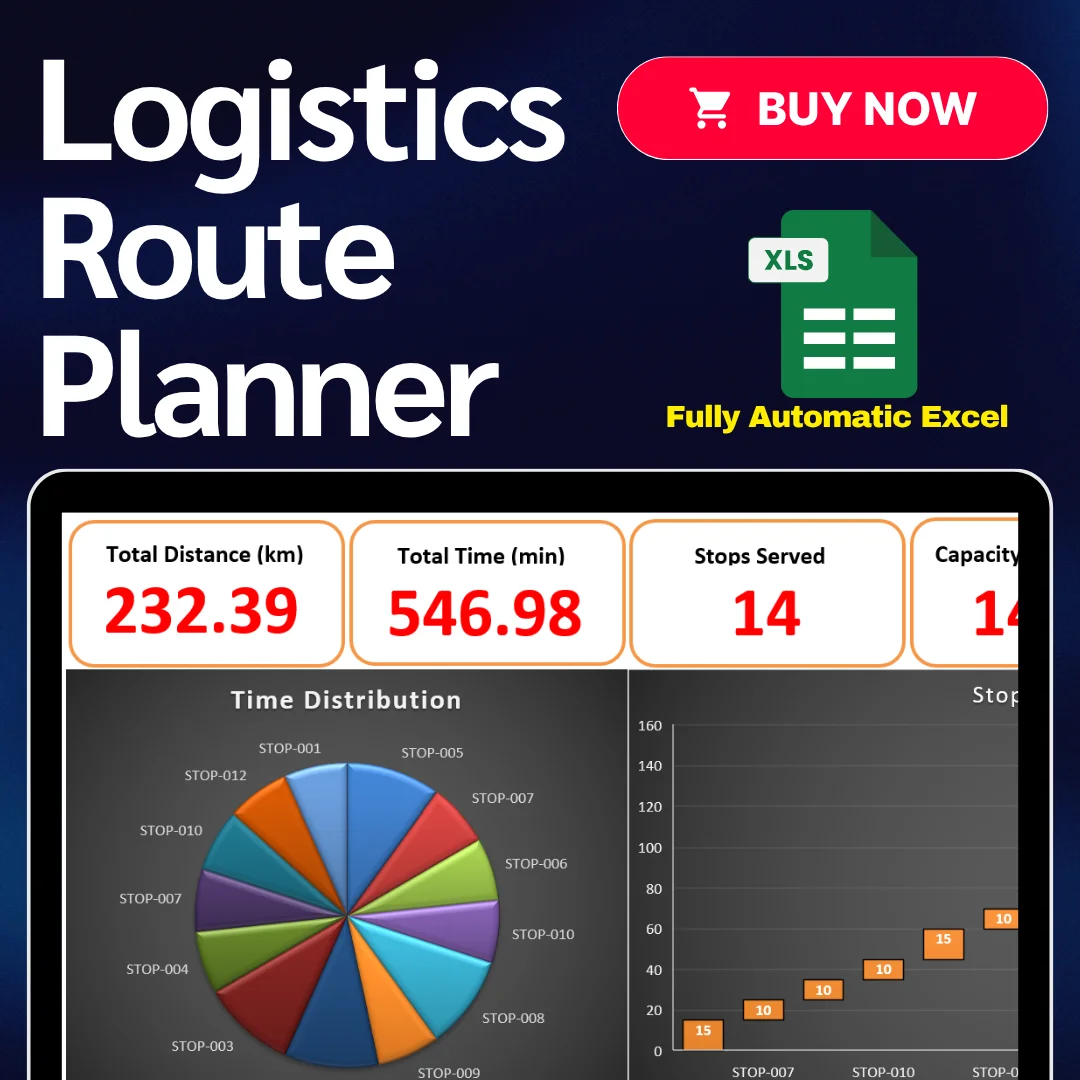 Logistics Route Planner Optimization using Excel product image (1)