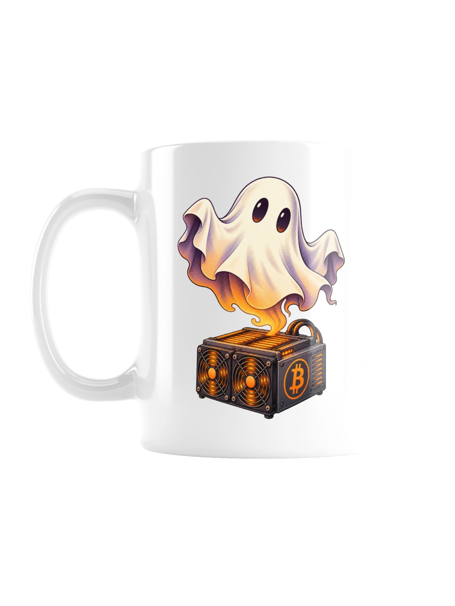 Ghost Miner Bitcoin Halloween Mug product image (1)