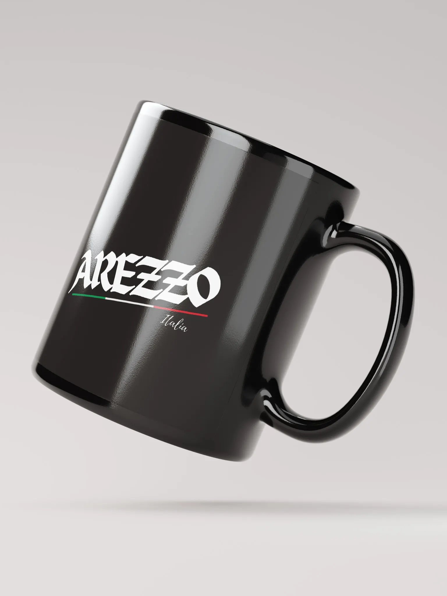 Arezzo Inspired Black Glossy Mug product image (4)