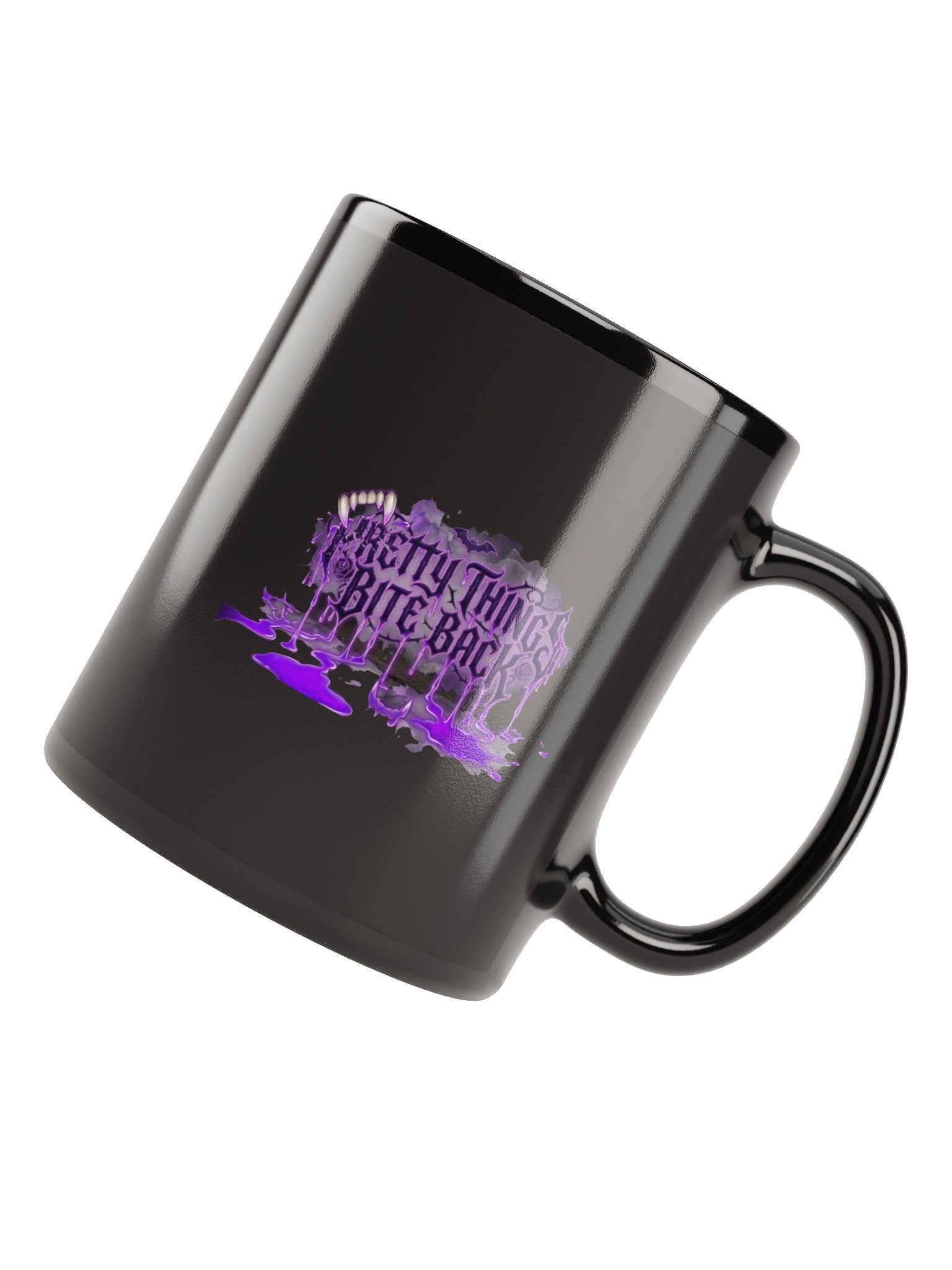 Pretty Things Bite Back — Gothic Black Glossy Mug product image (11)
