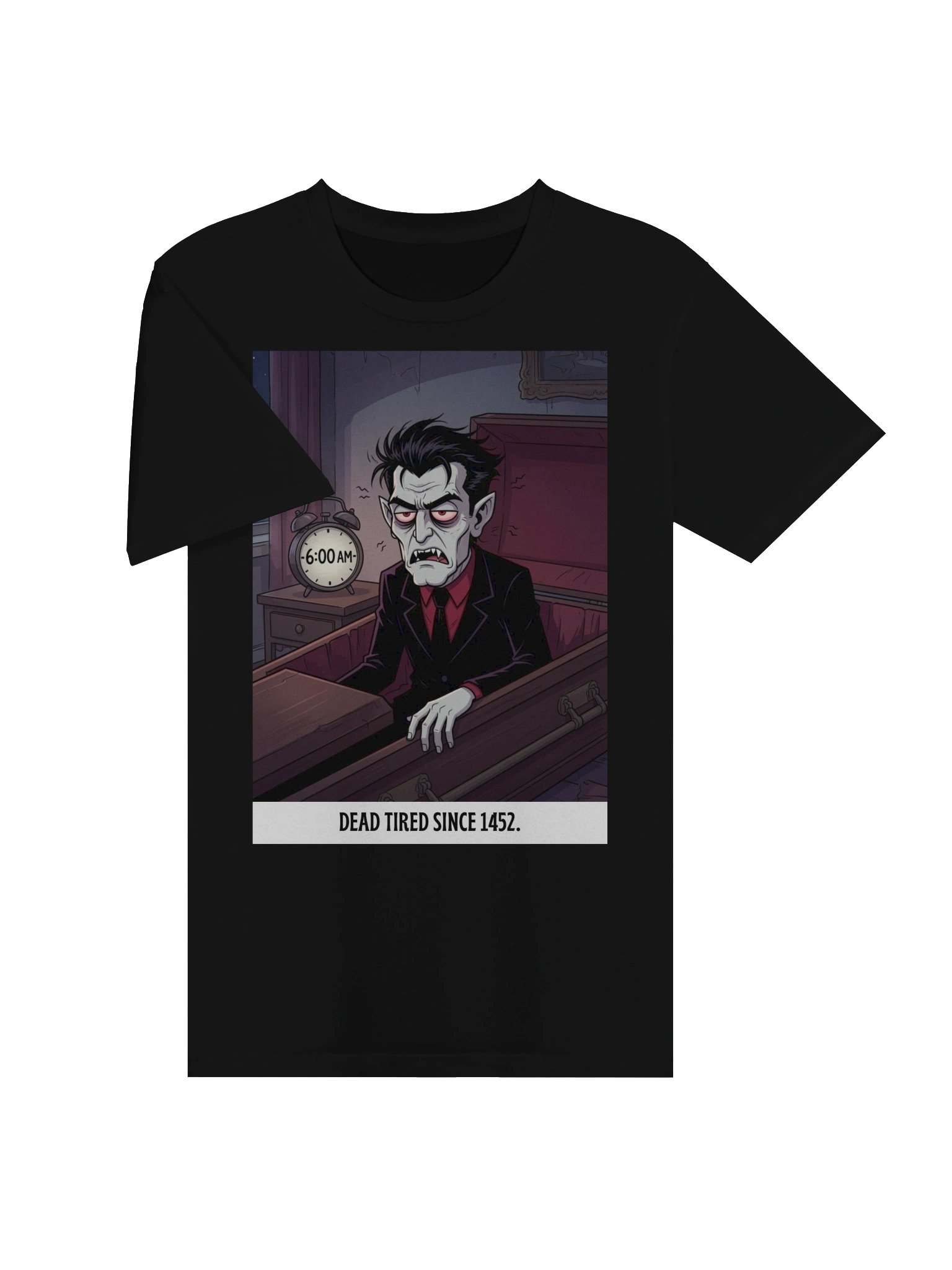 Dead Tired Since 1452 Vampire Shirt – Gothic Streetwear Apparel product image (3)