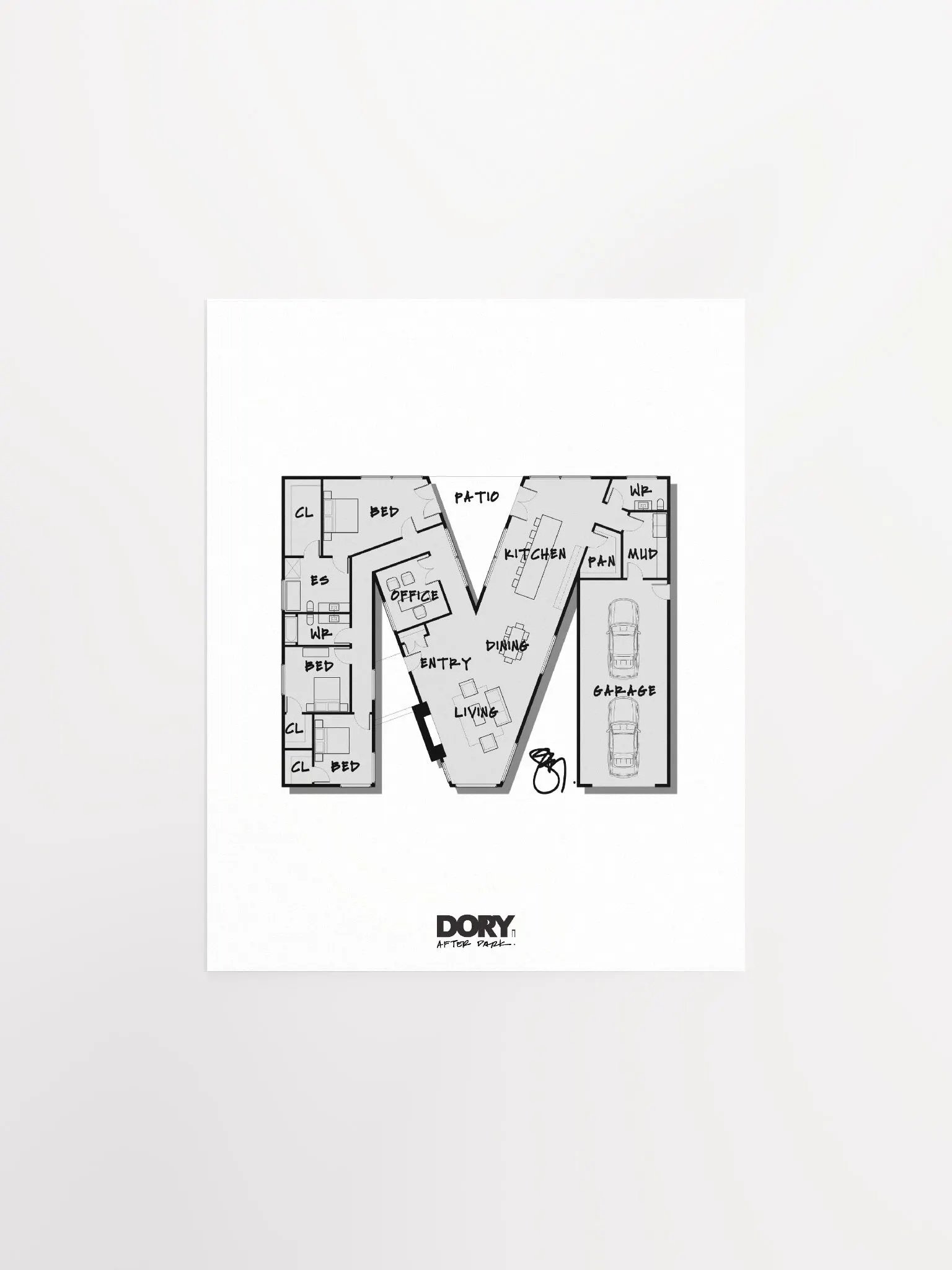 Alphabet Floor Plan Poster - M product image (1)