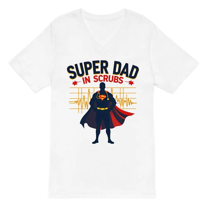 Super Dad in Scrubs V-Neck Tee product image (2)