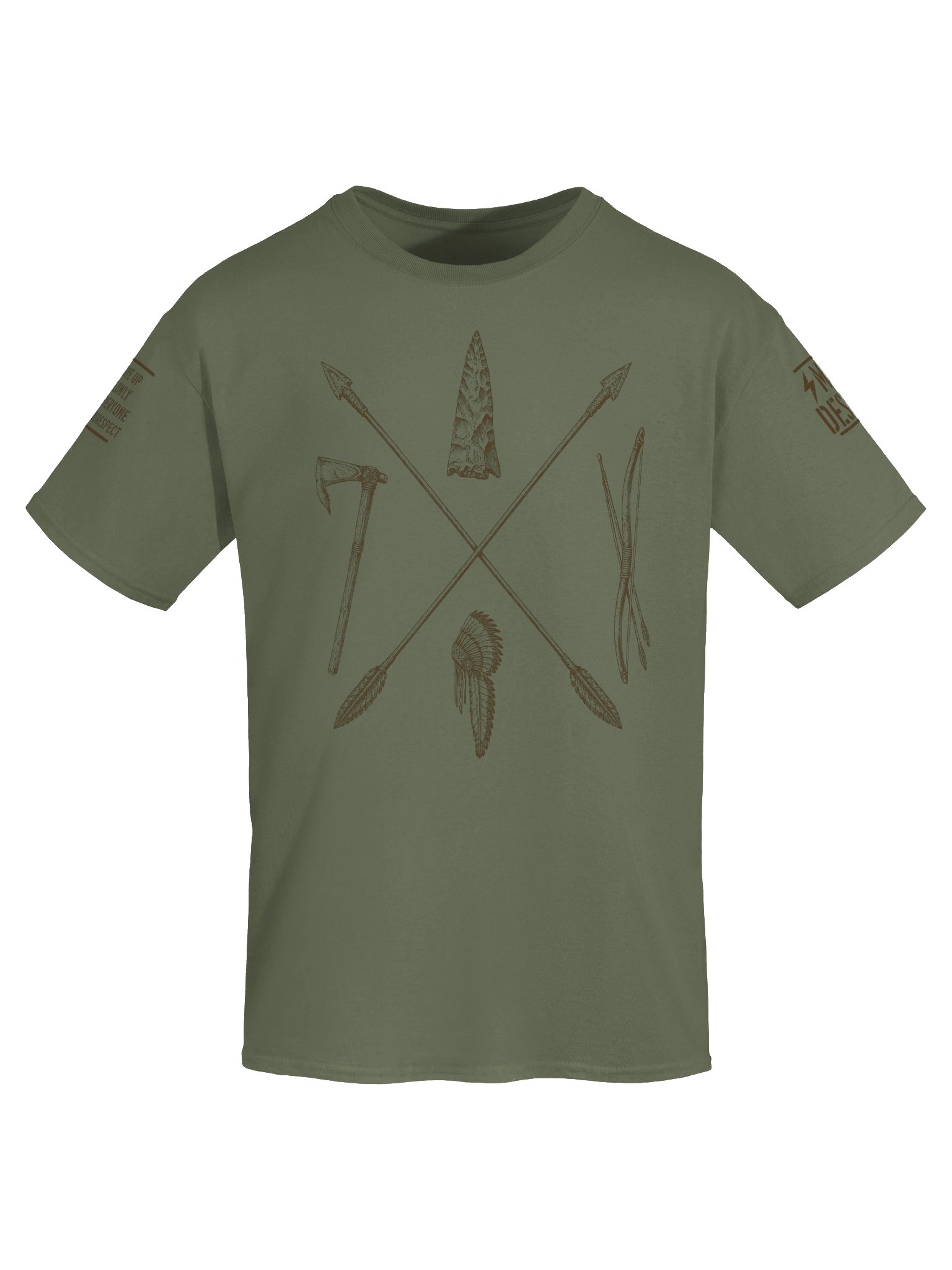 Warrior’s Code Crossed Arrows Heavy Cotton Tee product image (5)