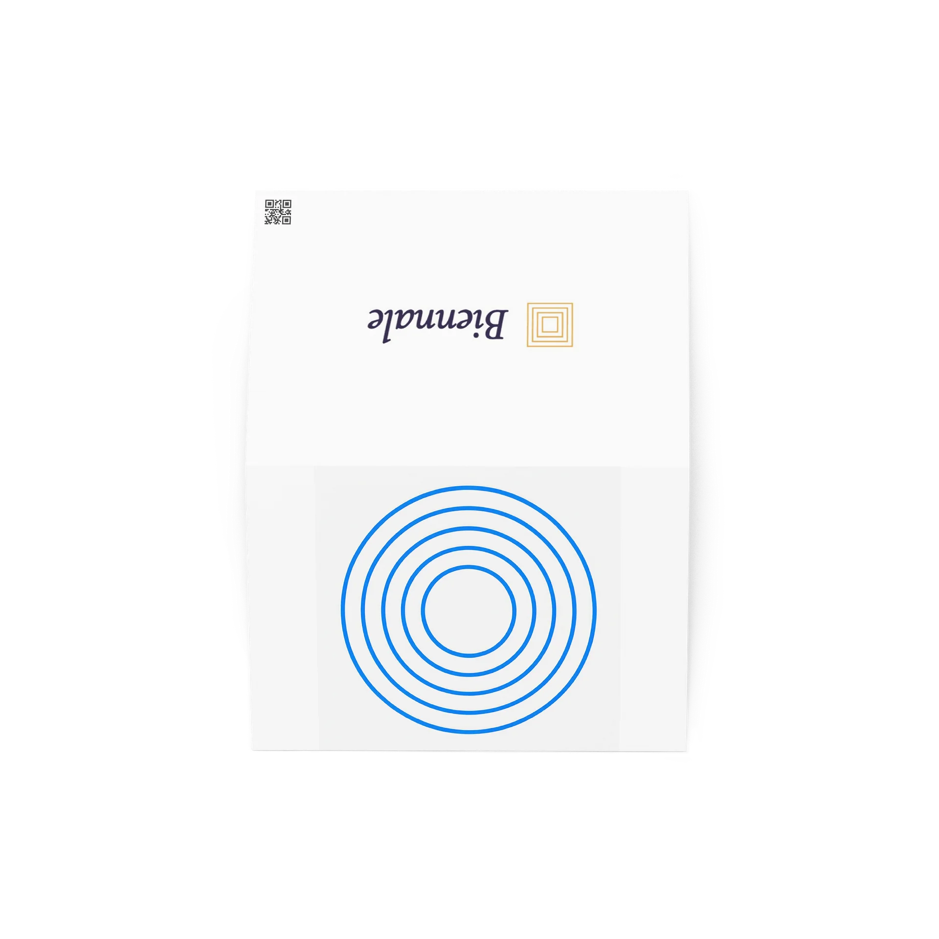 Blue Concentric Circles Greeting Card product image (4)