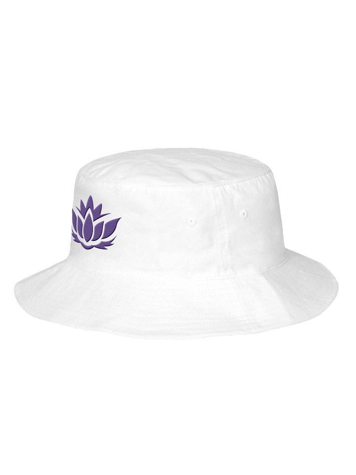 Purple Lotus Embroidered Bucket Hat (Flexfit) - RNTV Signature Collection product image (2)
