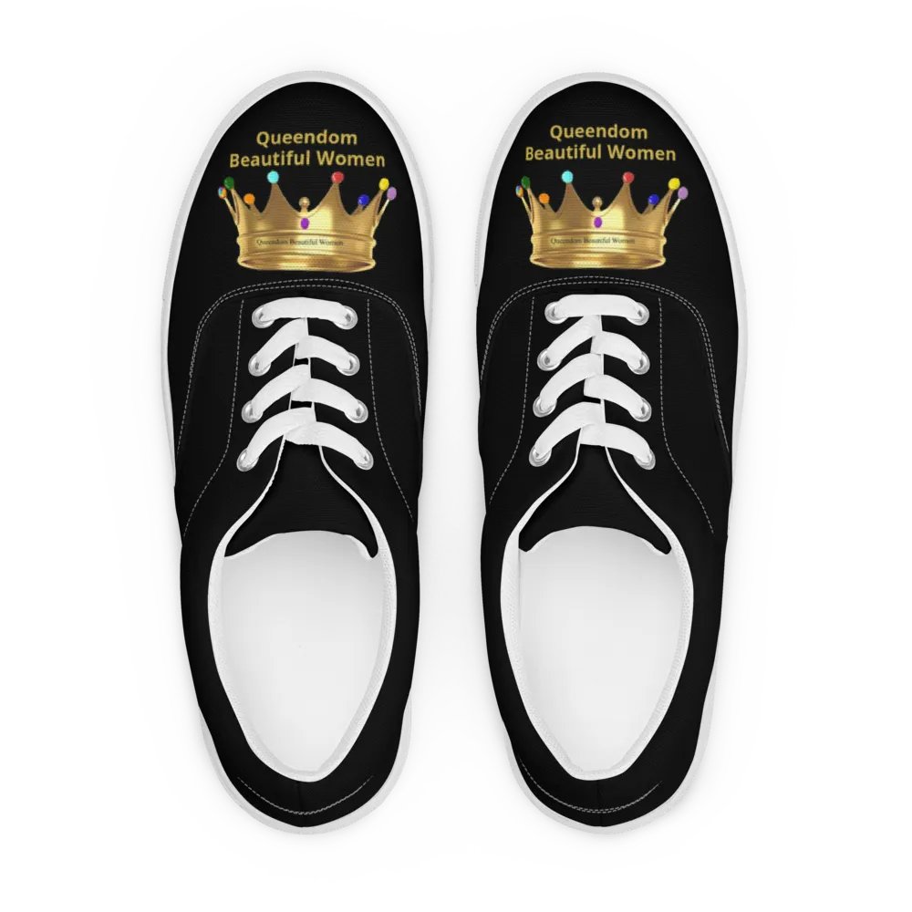 Queendom Beautiful Women Lace-Up Canvas Shoes product image (2)