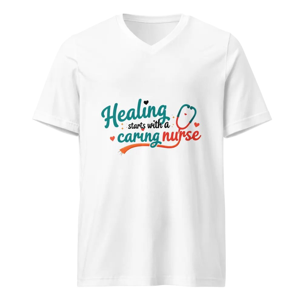 Caring Nurse V-Neck Tee product image (1)