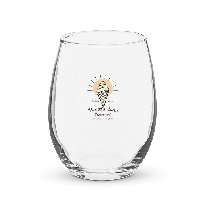 Catskills Vanilla Cone Logo Stemless Wine Glass product image (1)