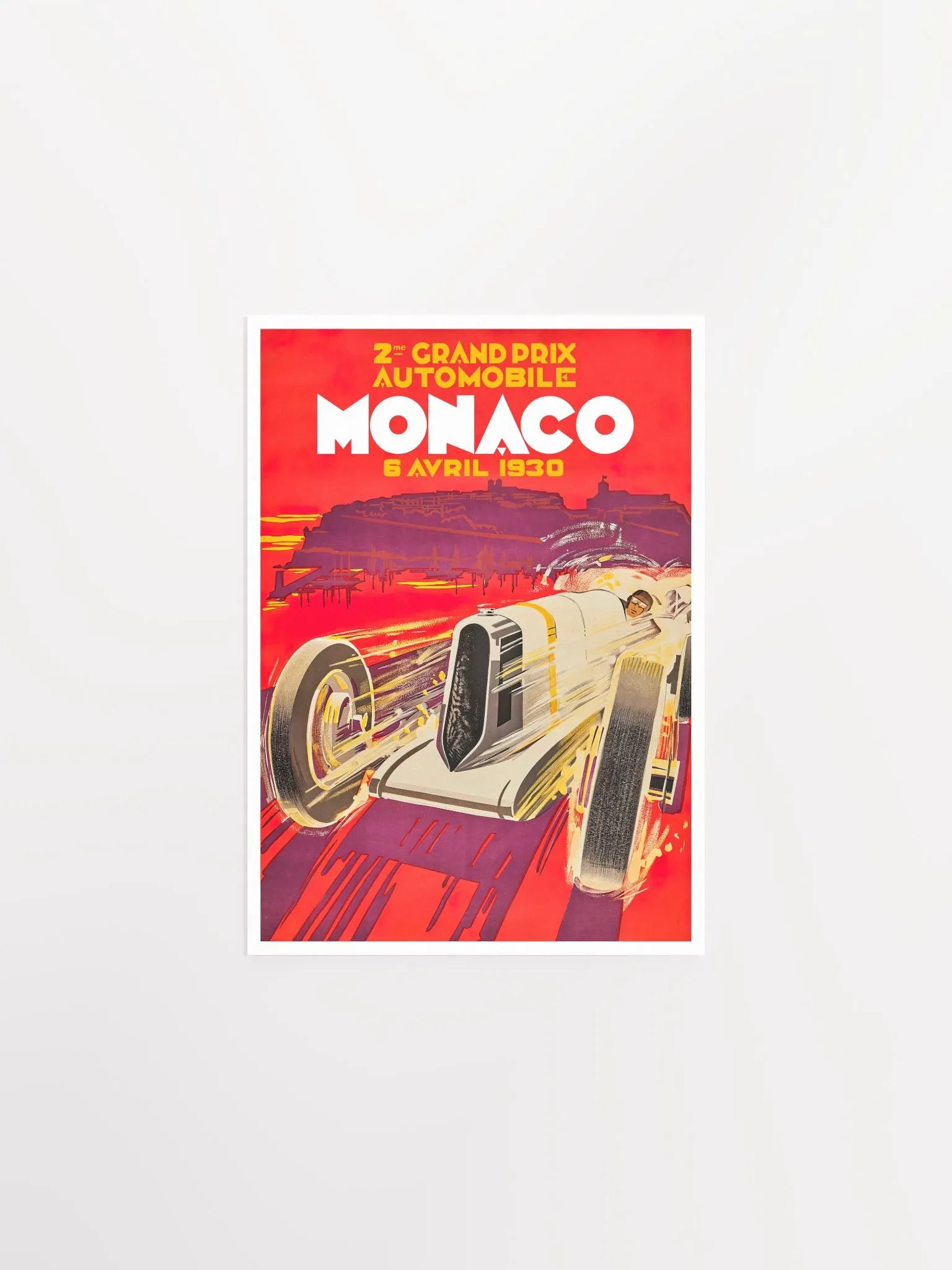 Monaco Vintage F1 Grand Prix, 1930 poster — Vintage Formula 1 poster, Monaco Grand Prix poster, retro travel poster, retro travel art product image (6)