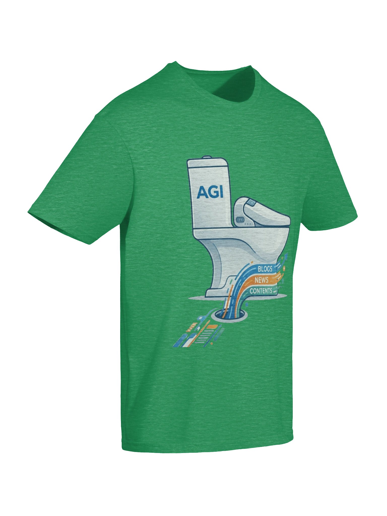 AGI Content Factory T-Shirt | AI Slop Humor for Future Natives product image (6)