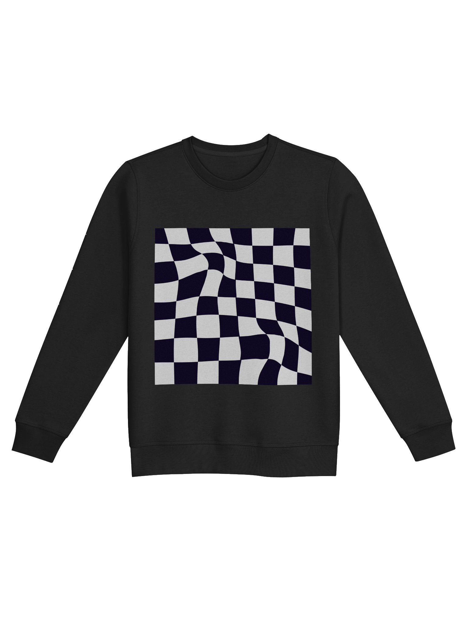 Distorted Checkered Wave Unisex Sweatshirt product image (1)