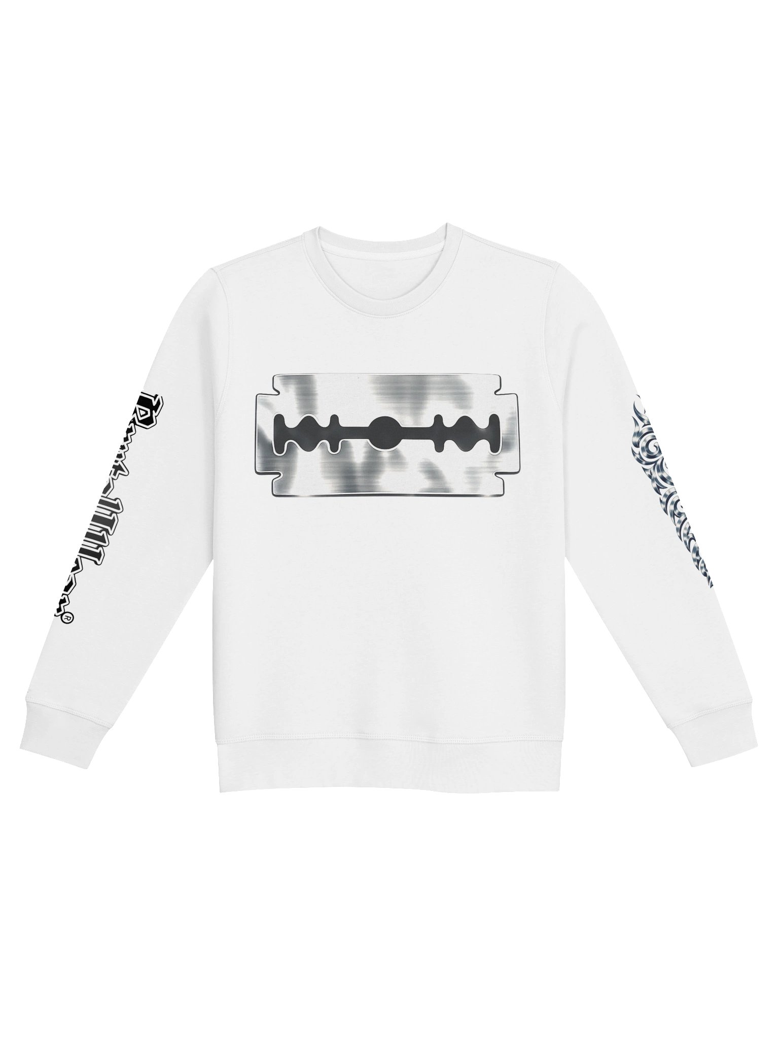 BWEAR BRE UNISEX BLK BW GOTHIC FONT SWEATER product image (11)