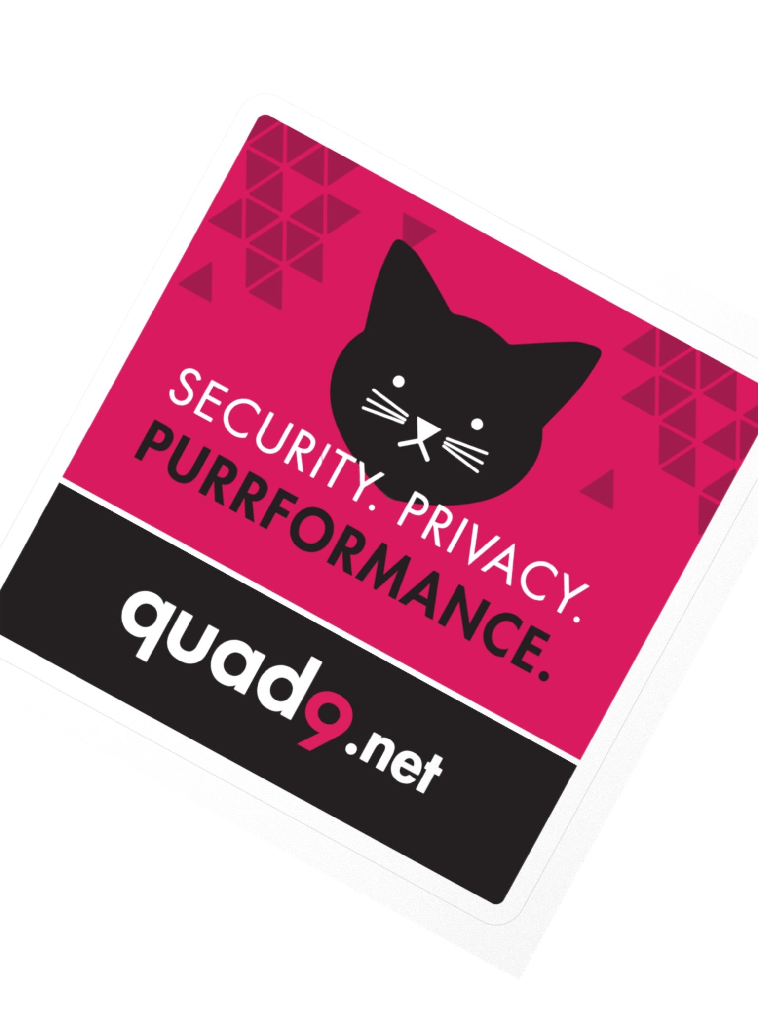 "Security. Privacy. Purrformance." Sticker product image (2)