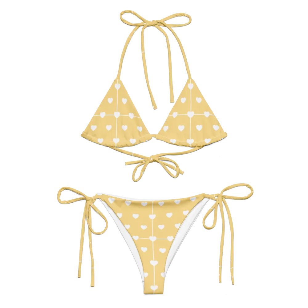 Pastel Heart Seamless Pattern String Bikini - v2 product image (1)