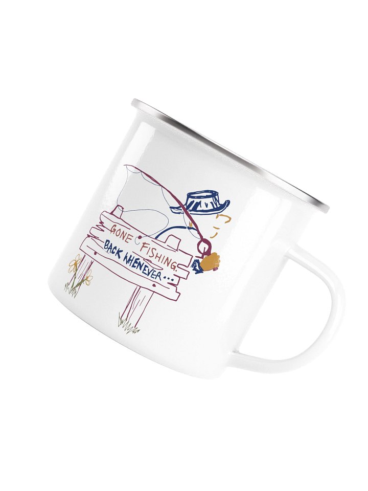I'd Rather Be Fishing! Enamel Mug product image (2)