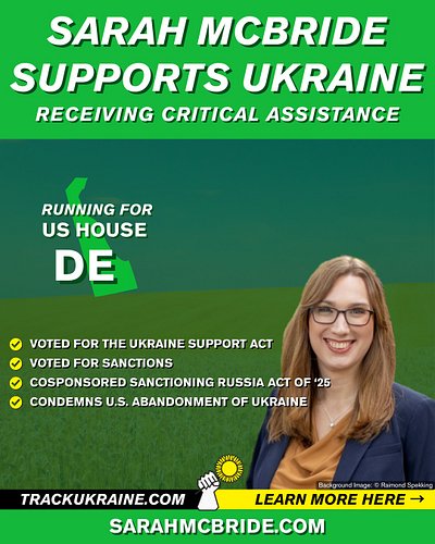 Sarah McBride is running for reelection to Delaware's at-large House seat [DE-AL].

✅Voted for the Ukraine Support Act
✅Voted...