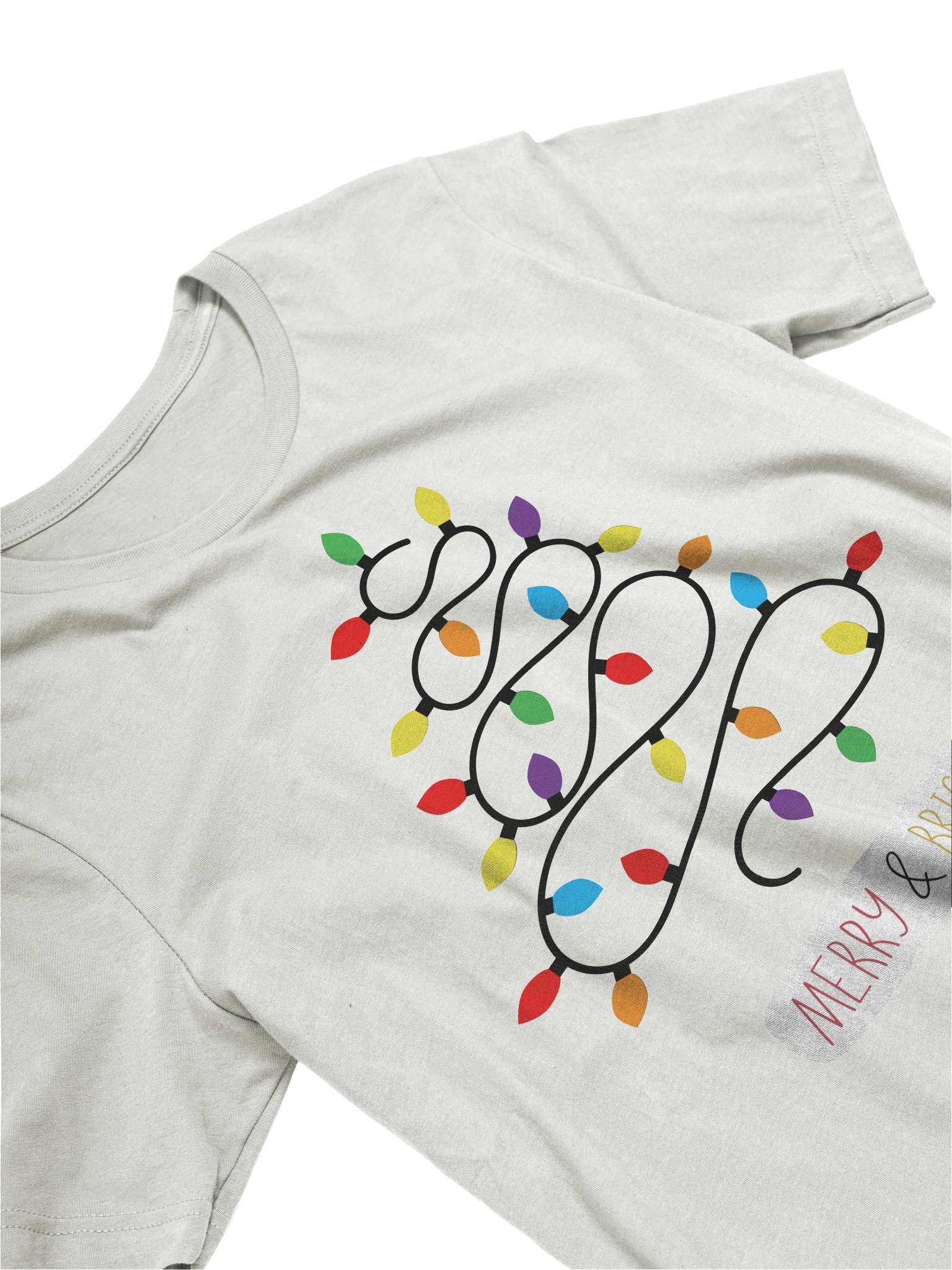 MERRY & BRIGHT Christmas Tree Dot T-Shirt product image (21)