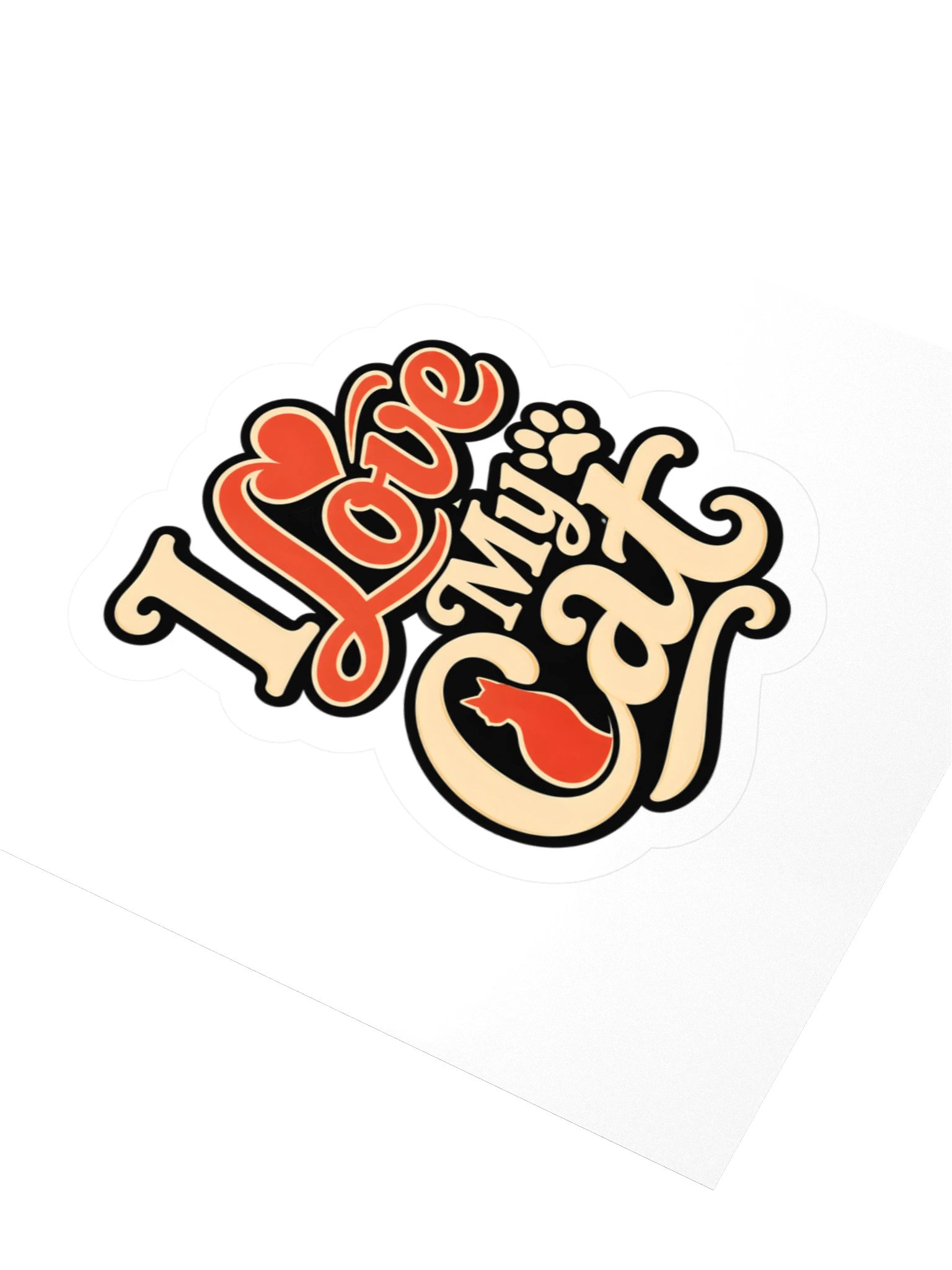 I Love My Cat Sticker product image (3)