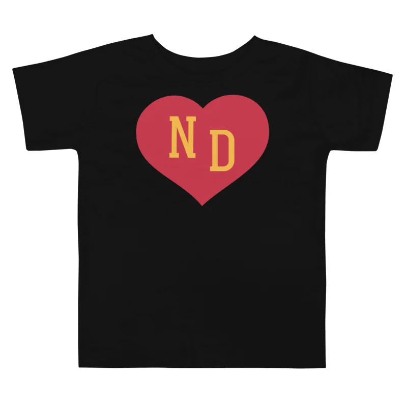 ND Heart Red Unisex Toddler T-shirt product image (1)