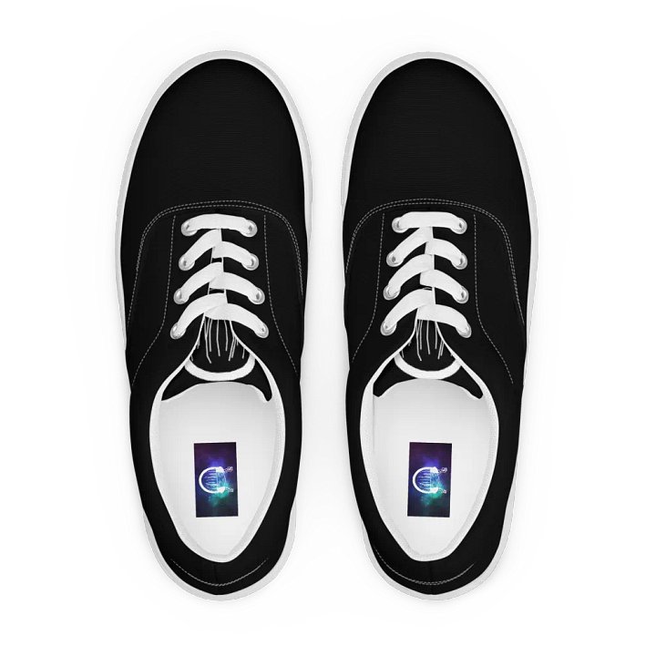 Malka SCREAMwear Black Lace-Up Canvas Shoes Male product image (2)