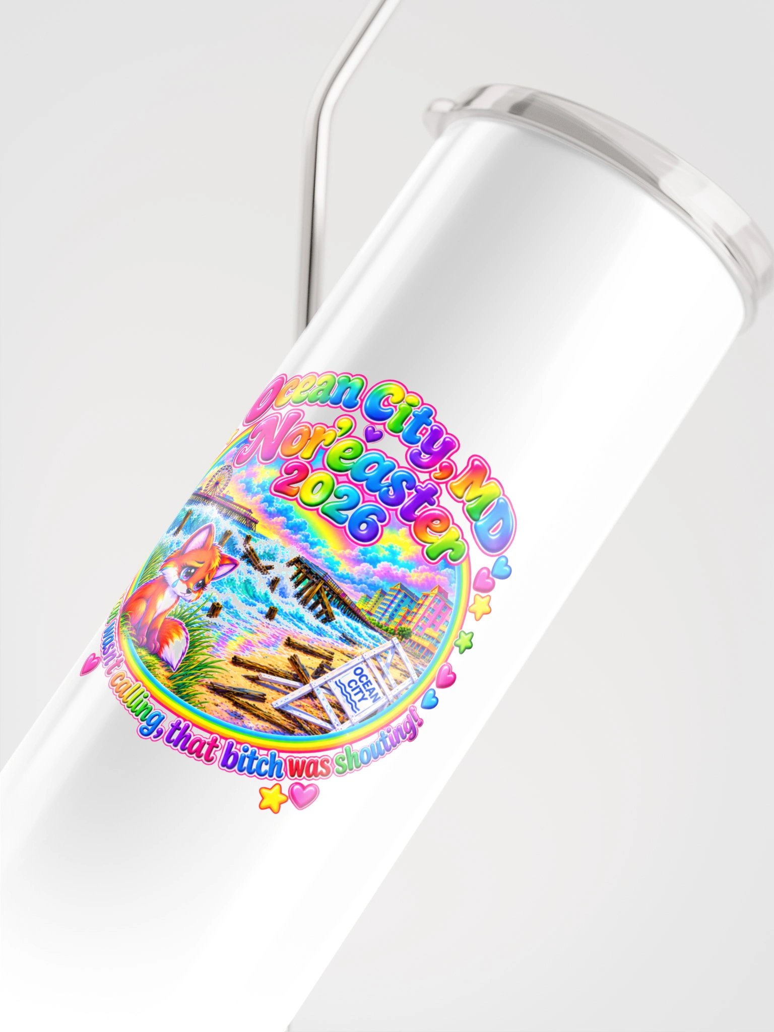 2026 Ocean City, MD Nor'easter Tumbler with Straw product image (4)