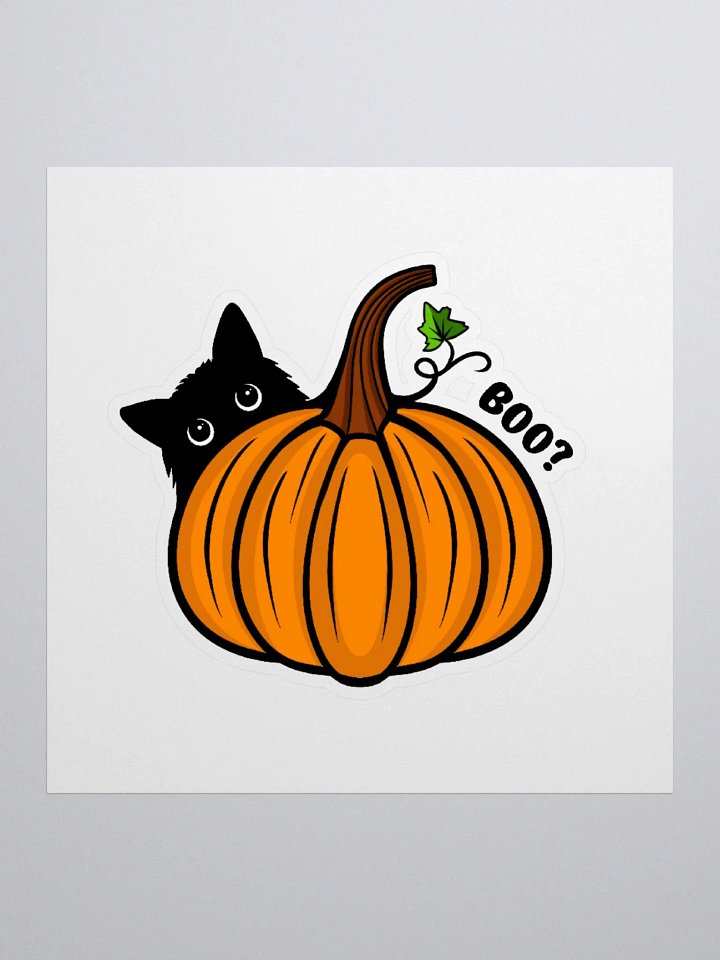 Kitty with a Pumpkin Sticker product image (1)