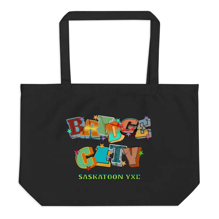 Bridge City Saskatoon Saskatchewan YXE Vibrant Cityscape Tote product image (1)