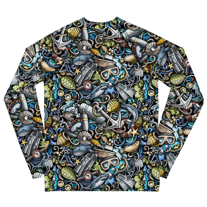 Wild Ocean Cartoon Youth Rash Guard product image (2)