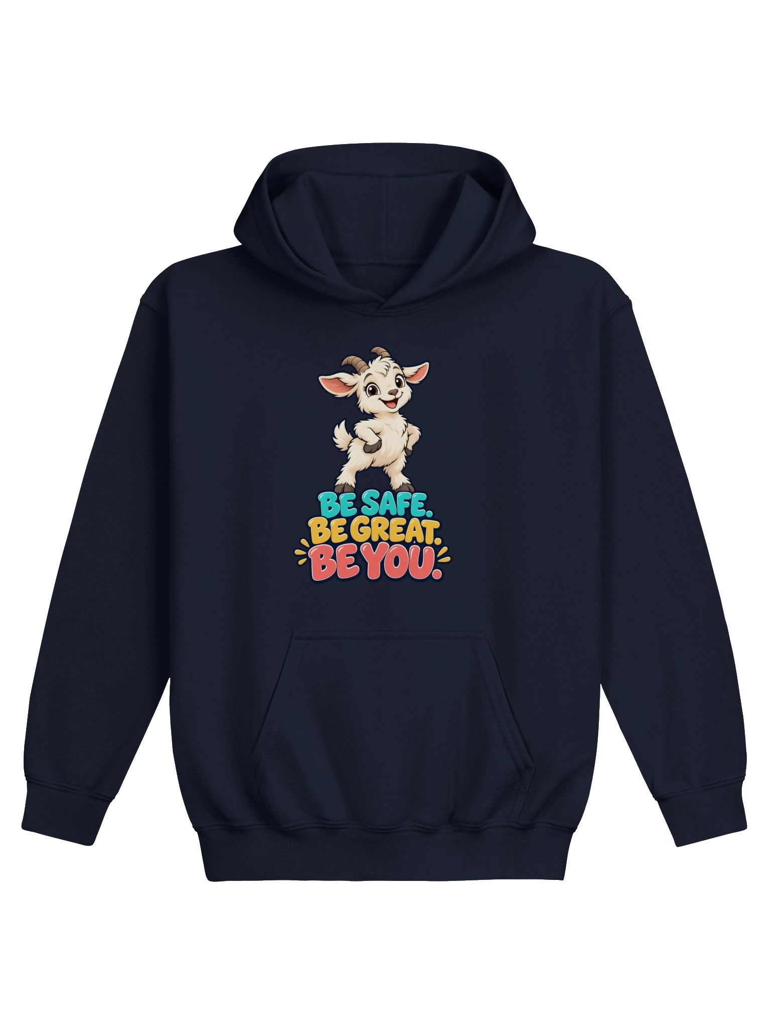 BSGBY Kids' Goat Hoodie— Be Safe. Be Great. Be You. product image (1)
