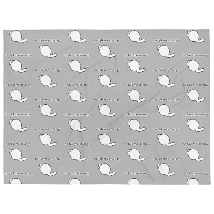 No Talk Manul Angy - Throw Blanket product image (1)
