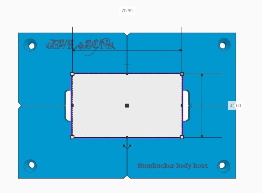Guitar Humbucker Pickup Routing Template (3D Print File) product image (3)