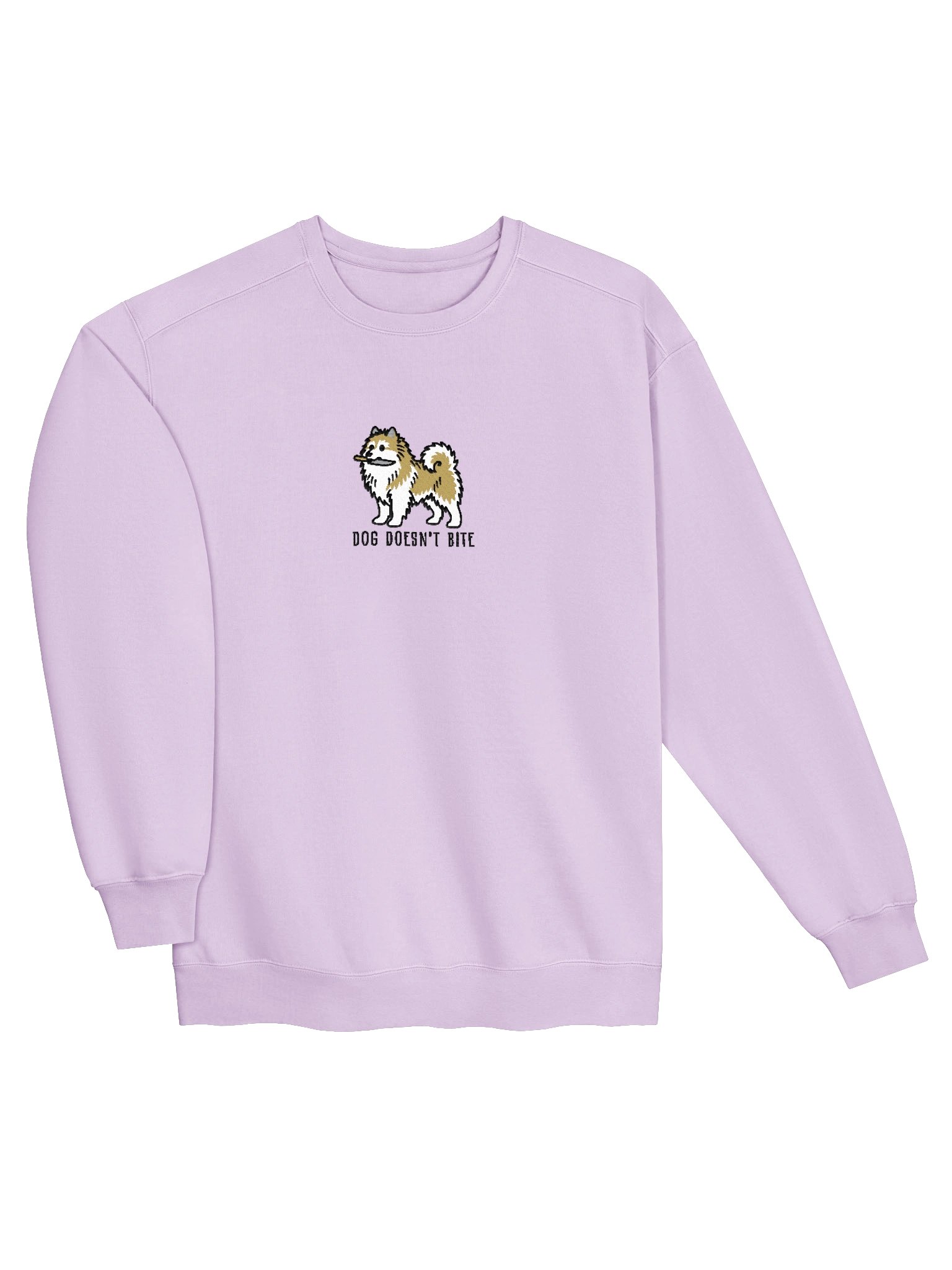 Dog Doesn't Bite Funny Chibi-Style Embroidered Premium Sweatshirt for Alaskan Malamute(Brown & White) Owners product image (35)