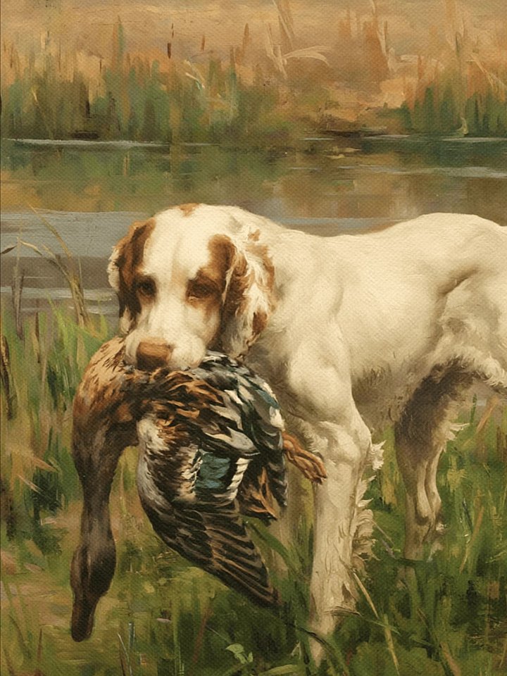 Antique Louisiana Duck Hunting Dog Canvas Print product image (12)