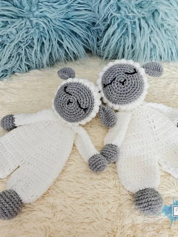 Lamb Ragdoll Crochet Pattern - Baby Lovey Blanket (PDF) - Crafting Happiness product image (9)
