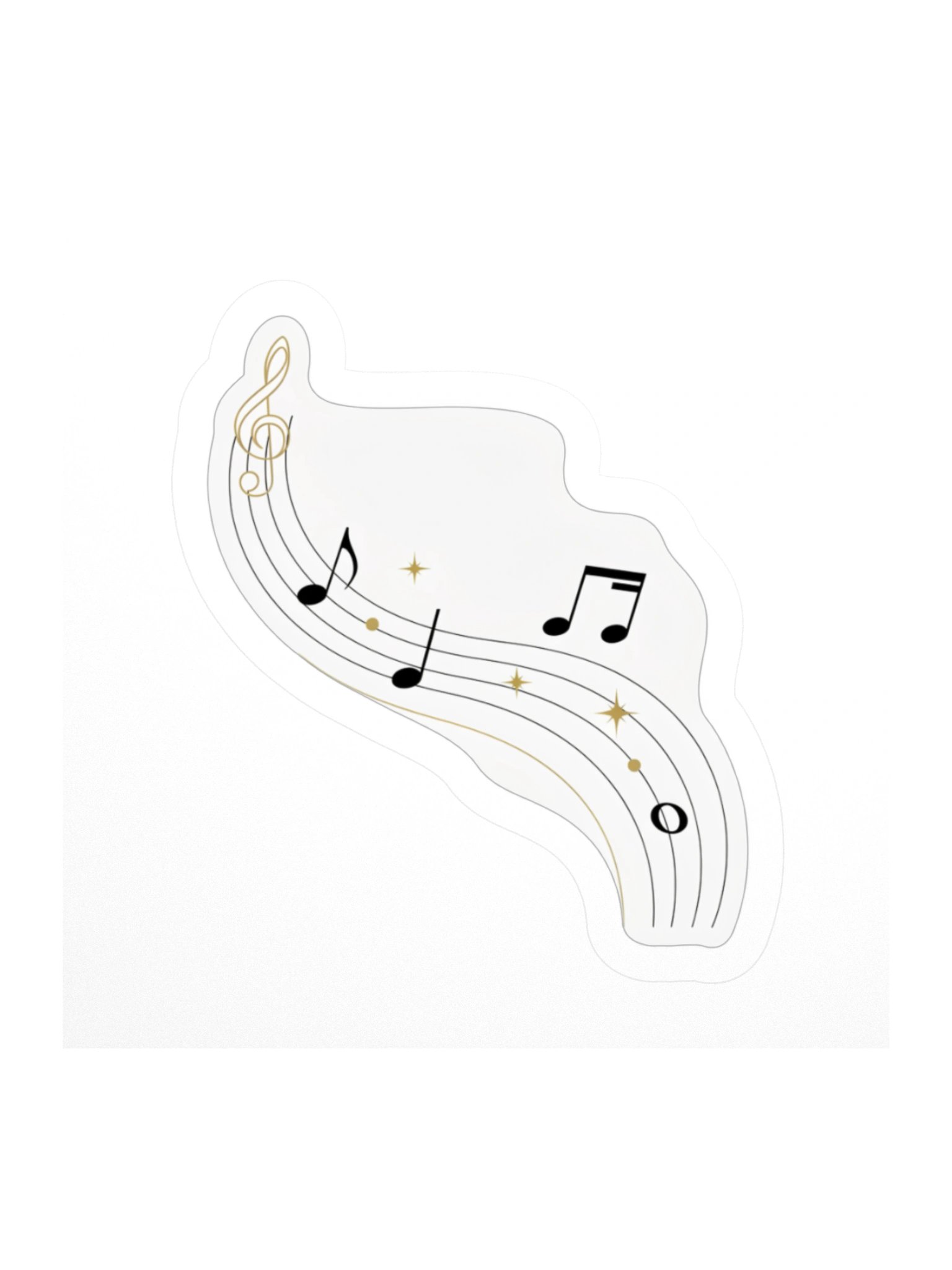 Abstract Music Notes Kiss Cut Sticker product image (2)