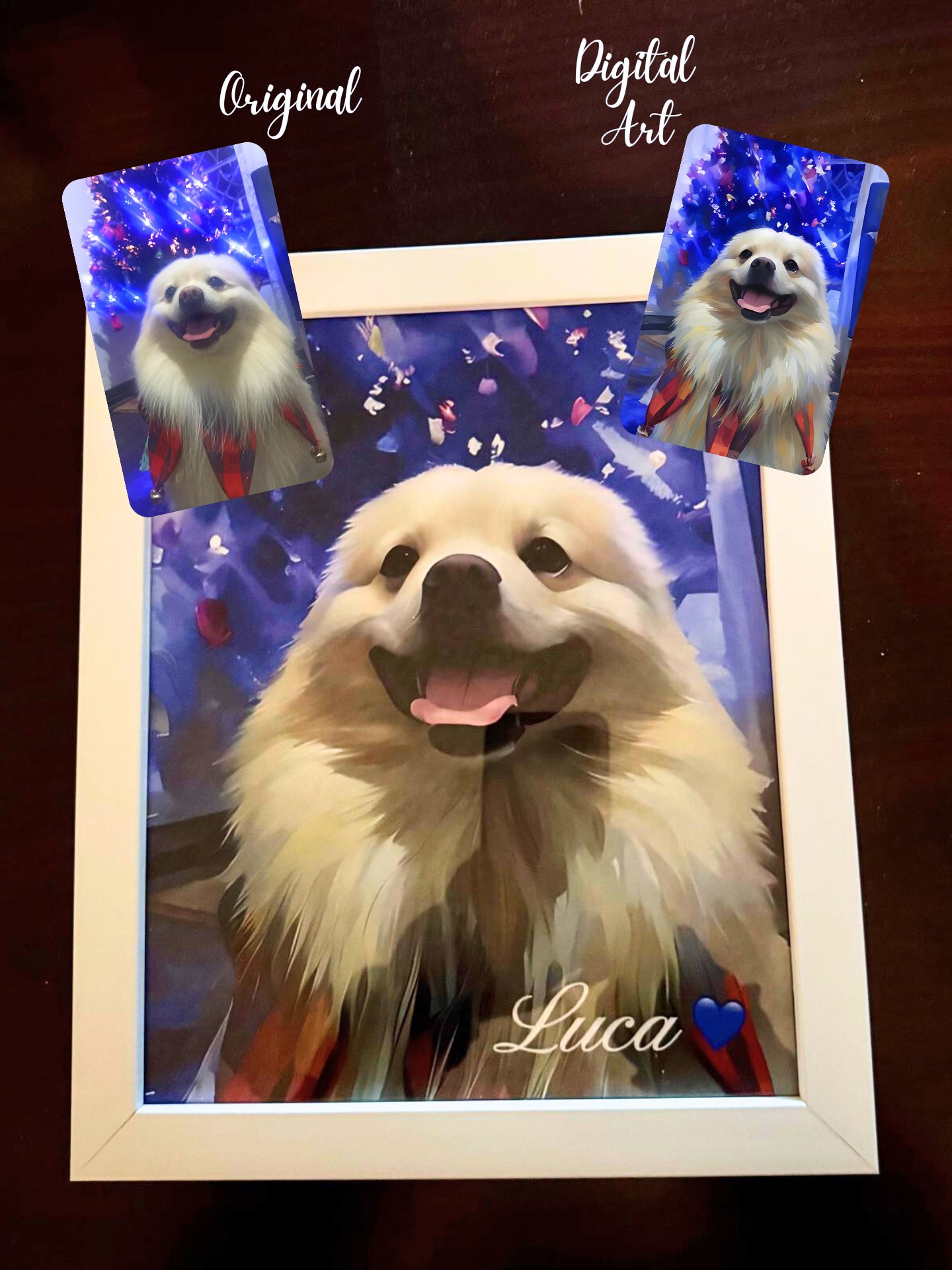 KNOW LUCA’S STORY💙 FRAMED PET ART / HIGH-QUALITY PRINT product image (4)