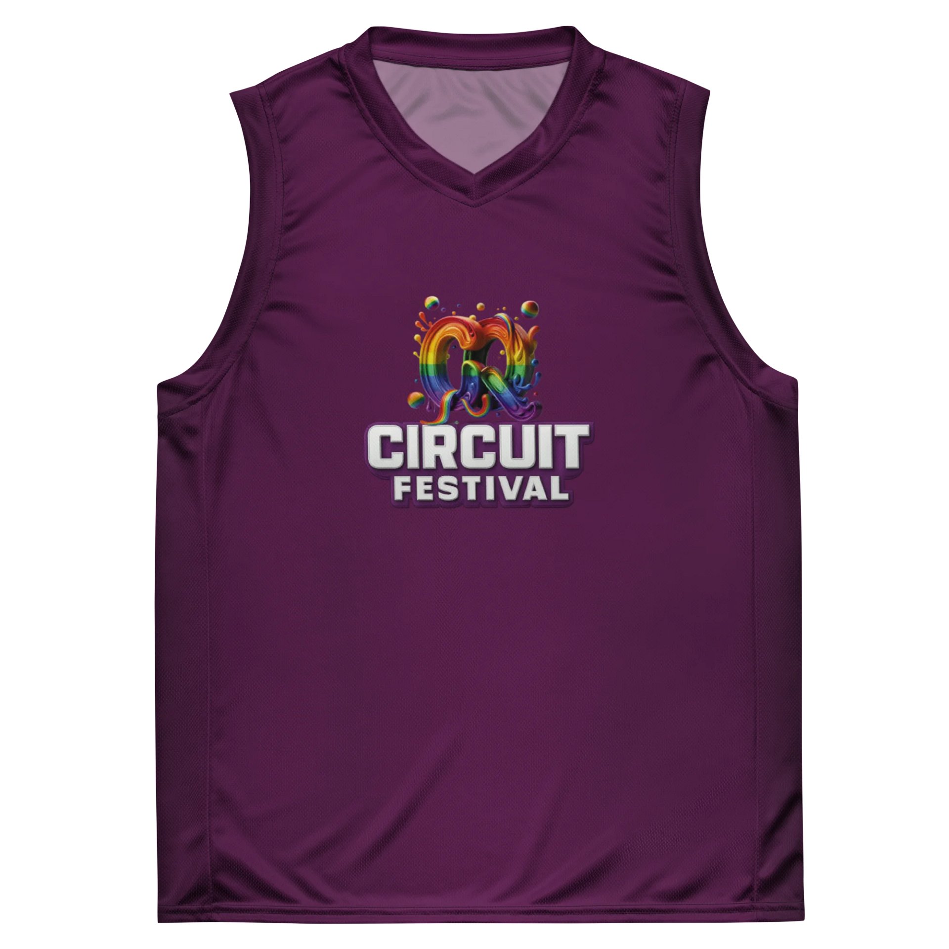 CQ CIRCUIT FESTIVAL SLEEVELESS PERFORMANCE TEE — PURPLE EDITION product image (4)