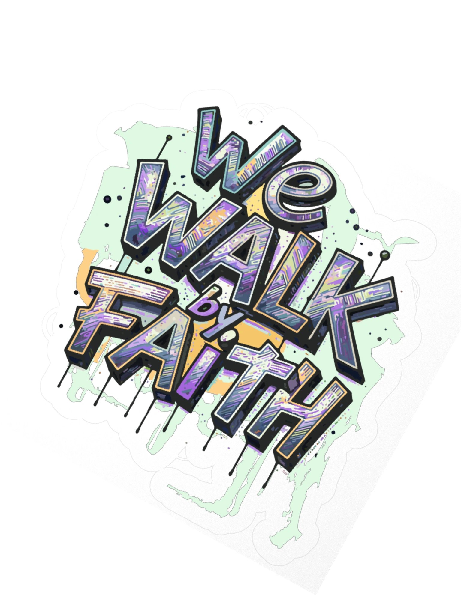 We Walk By Faith Vinyl Sticker product image (3)