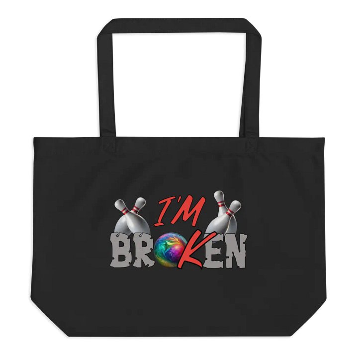 Im Broken Im Ok Bowling Cracked Playful Tote Bag product image (1)
