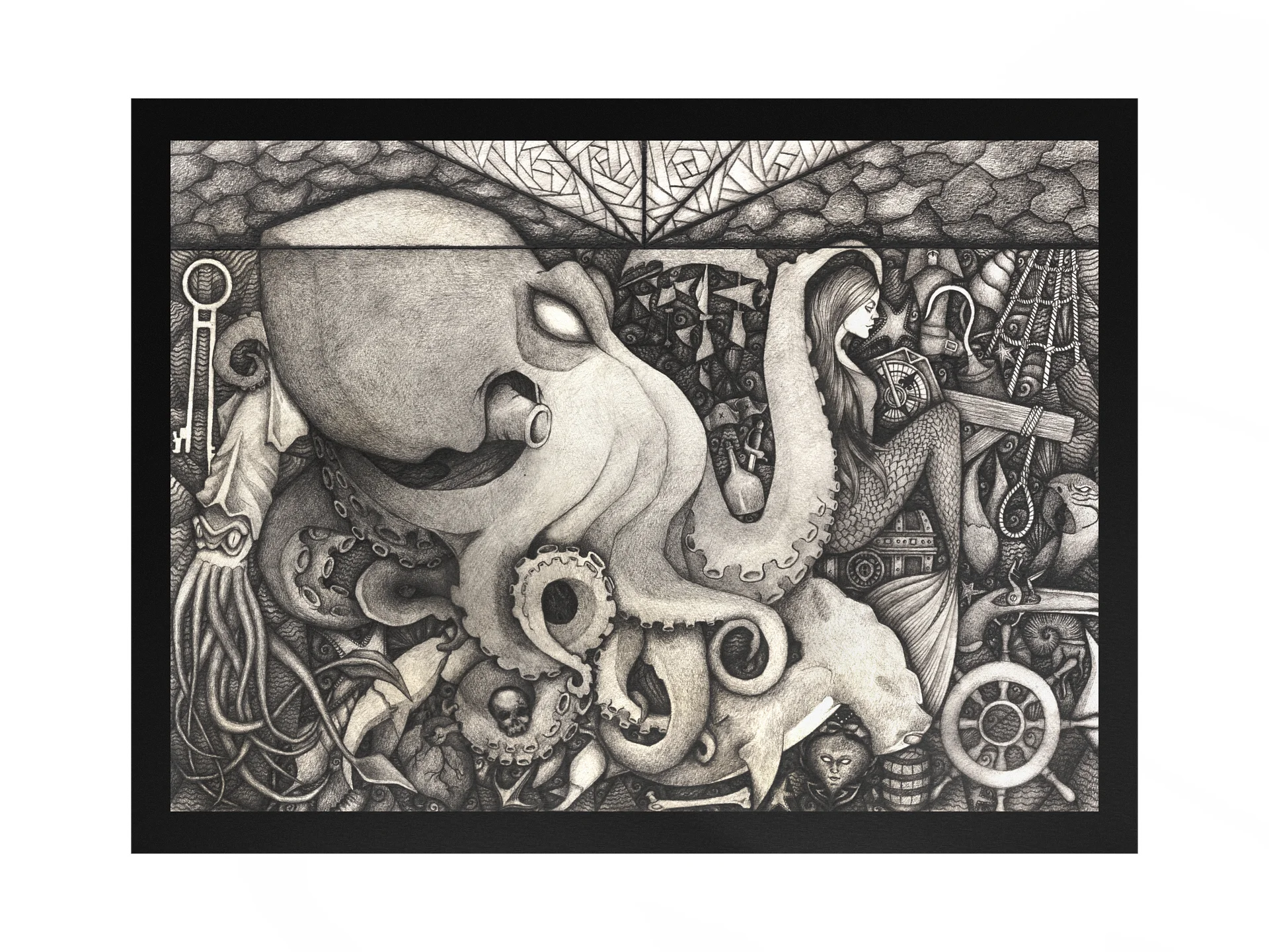 Pirata Medley – Matte Print of Original Pencil Drawing by Material Darkness Art product image (3)