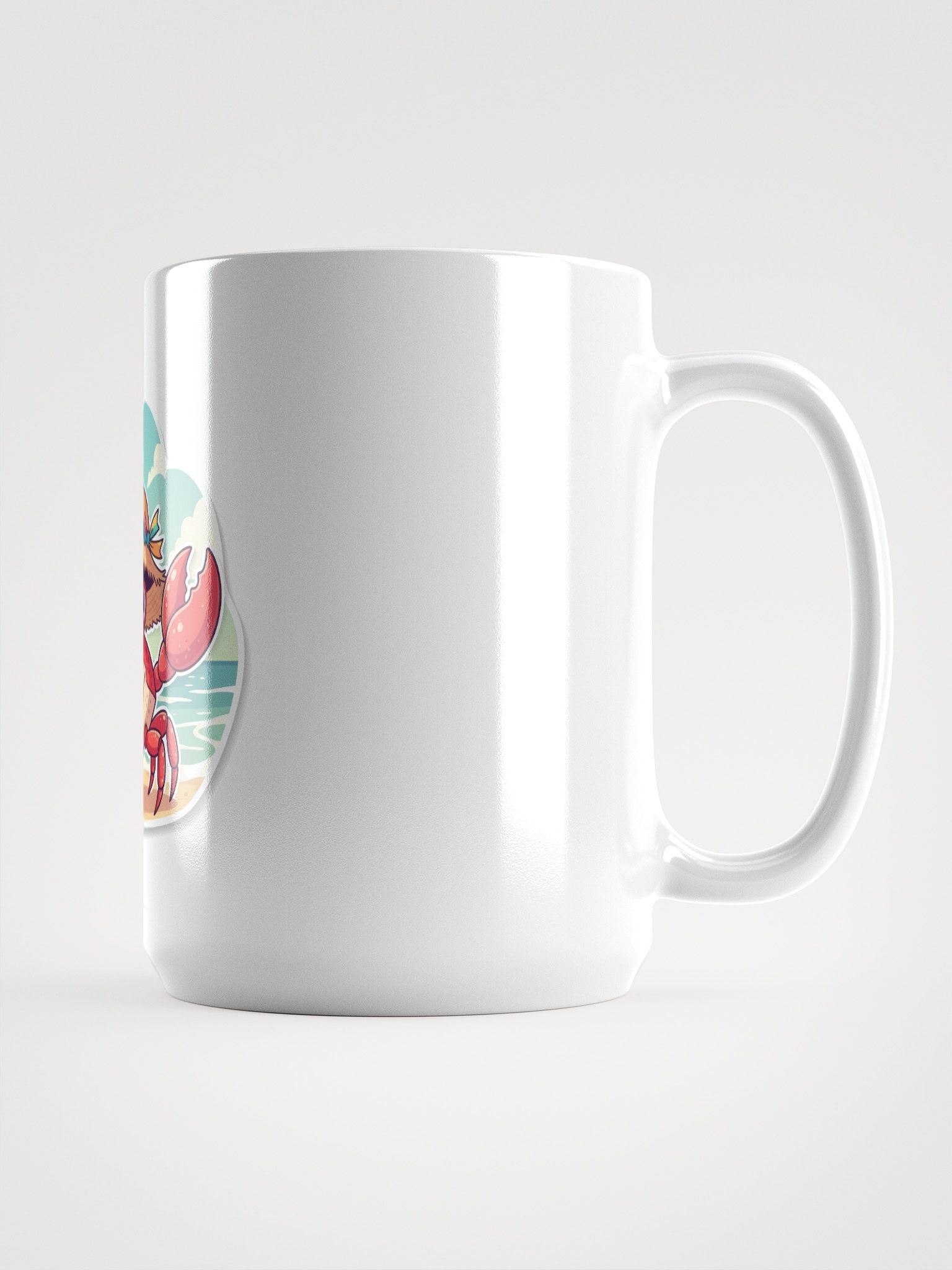 Hello Summer Crab White Glossy Mug product image (1)