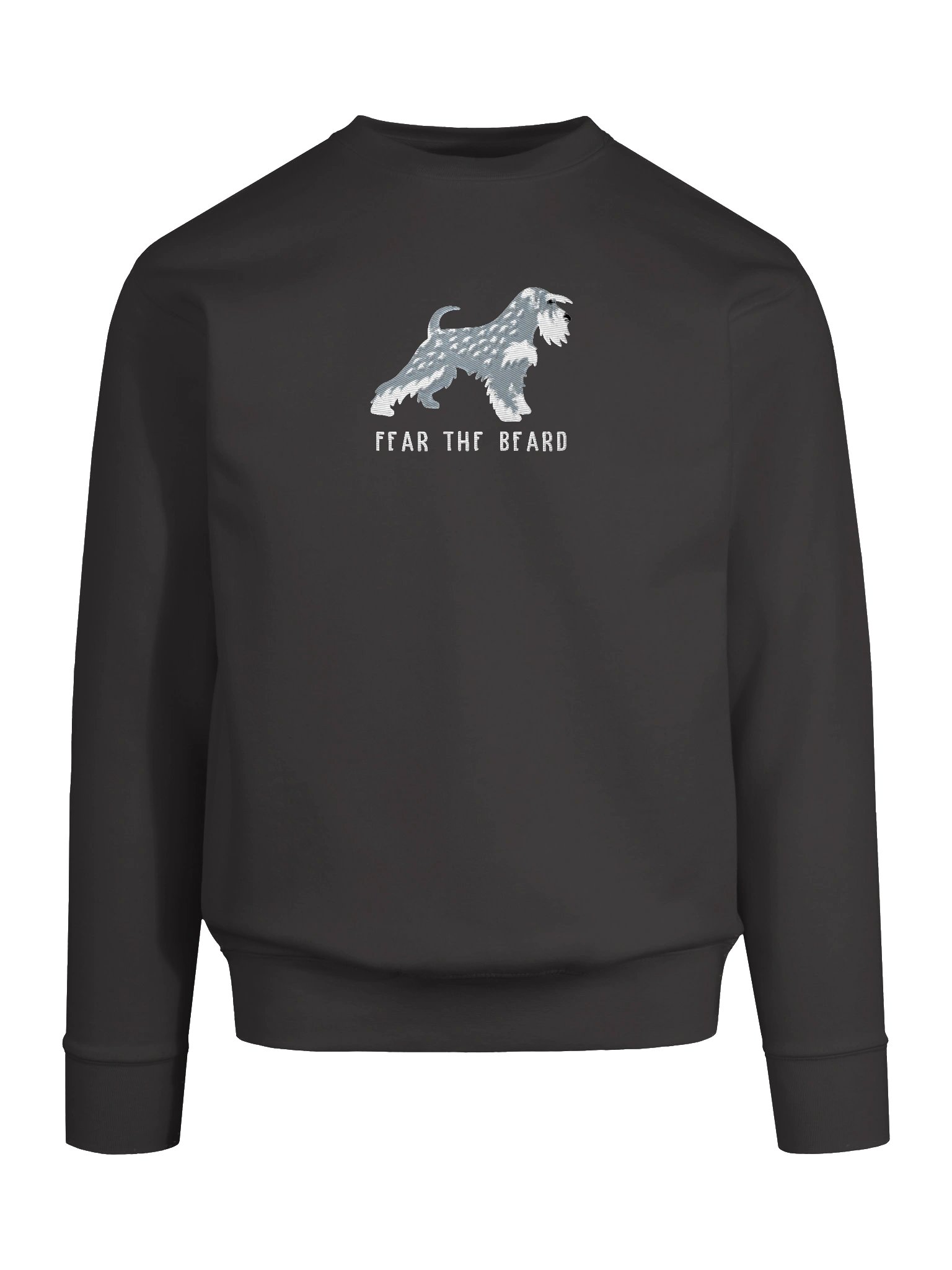 Fear the Beard Sweatshirt (Embroidered) of a Miniature Schnauzer(Salt & Pepper) product image (50)
