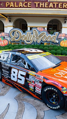 New Dolly Parton tribute race car unveiled at Dollywood! 🦋 Will you be rooting for its 17 year old driver? 🏁 #dollywood #doll...