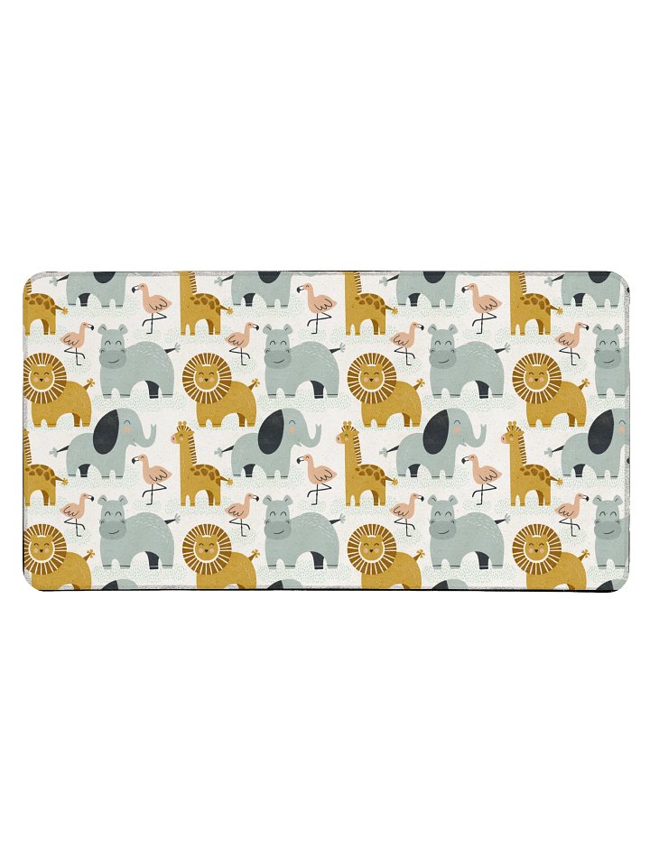 Retro Jungle Animals Desk Mat product image (1)