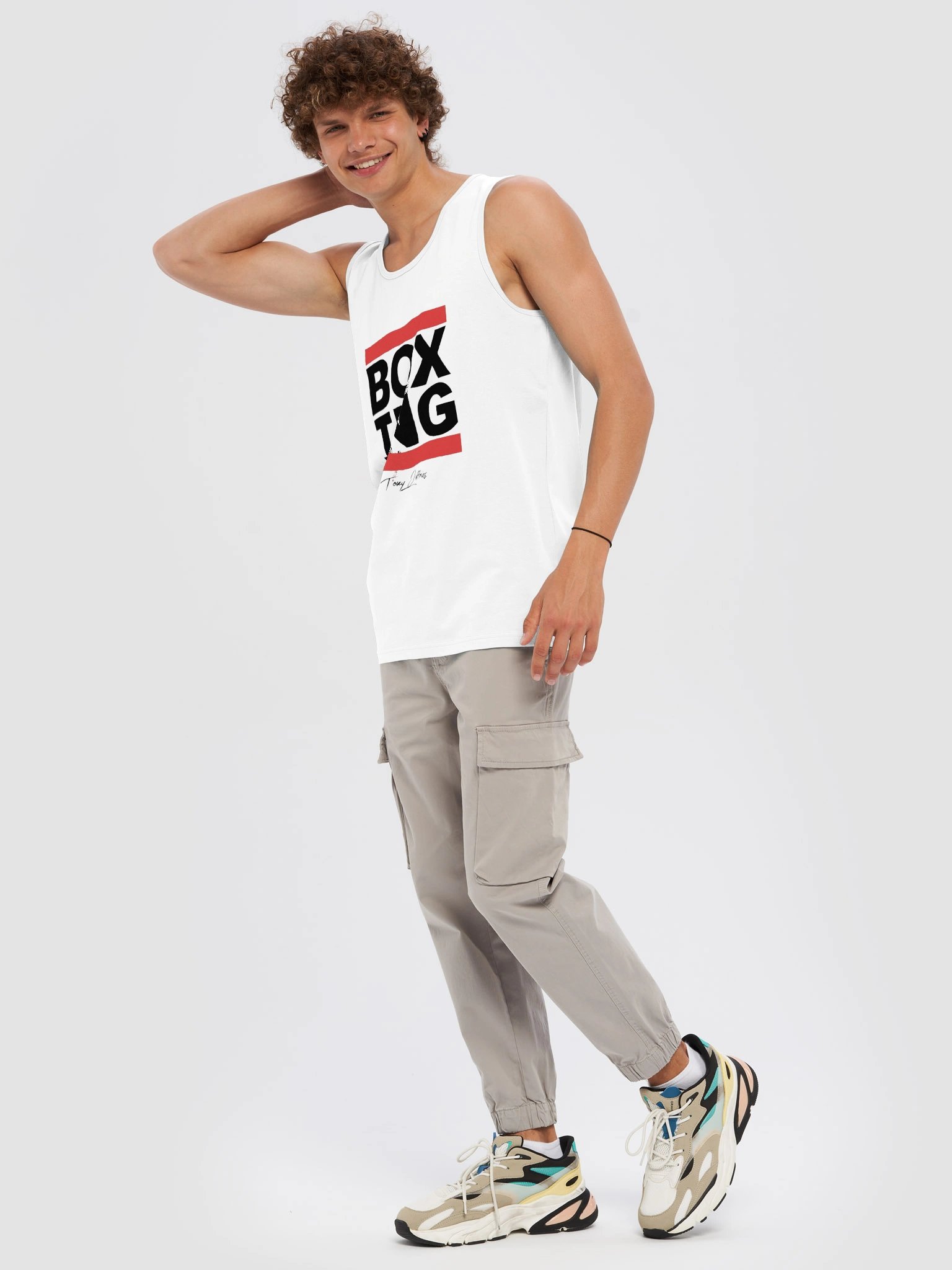 BOXING Logo Tank Top – White product image (5)