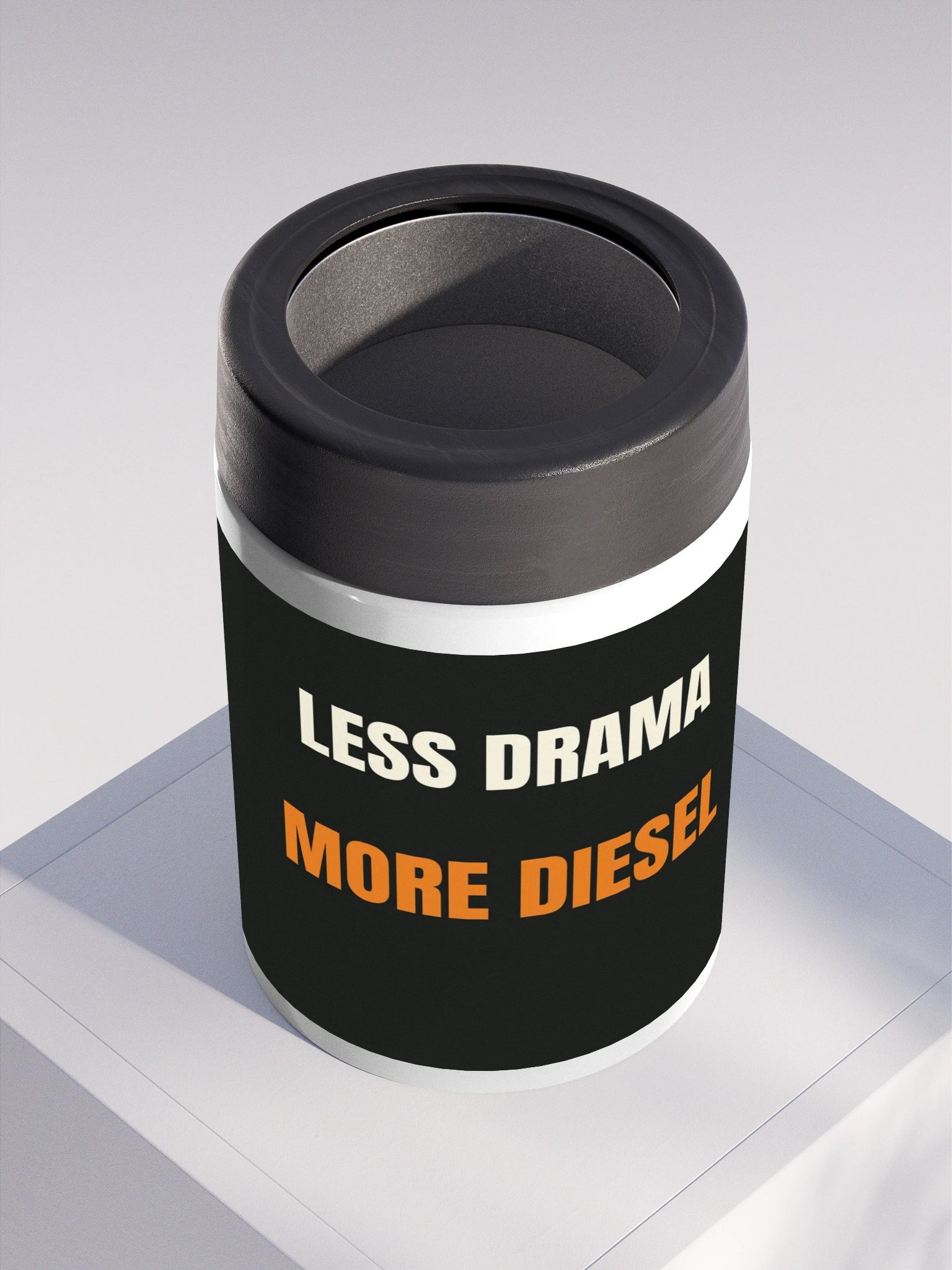 Less drama More diesel — Steel Can Cooler product image (2)