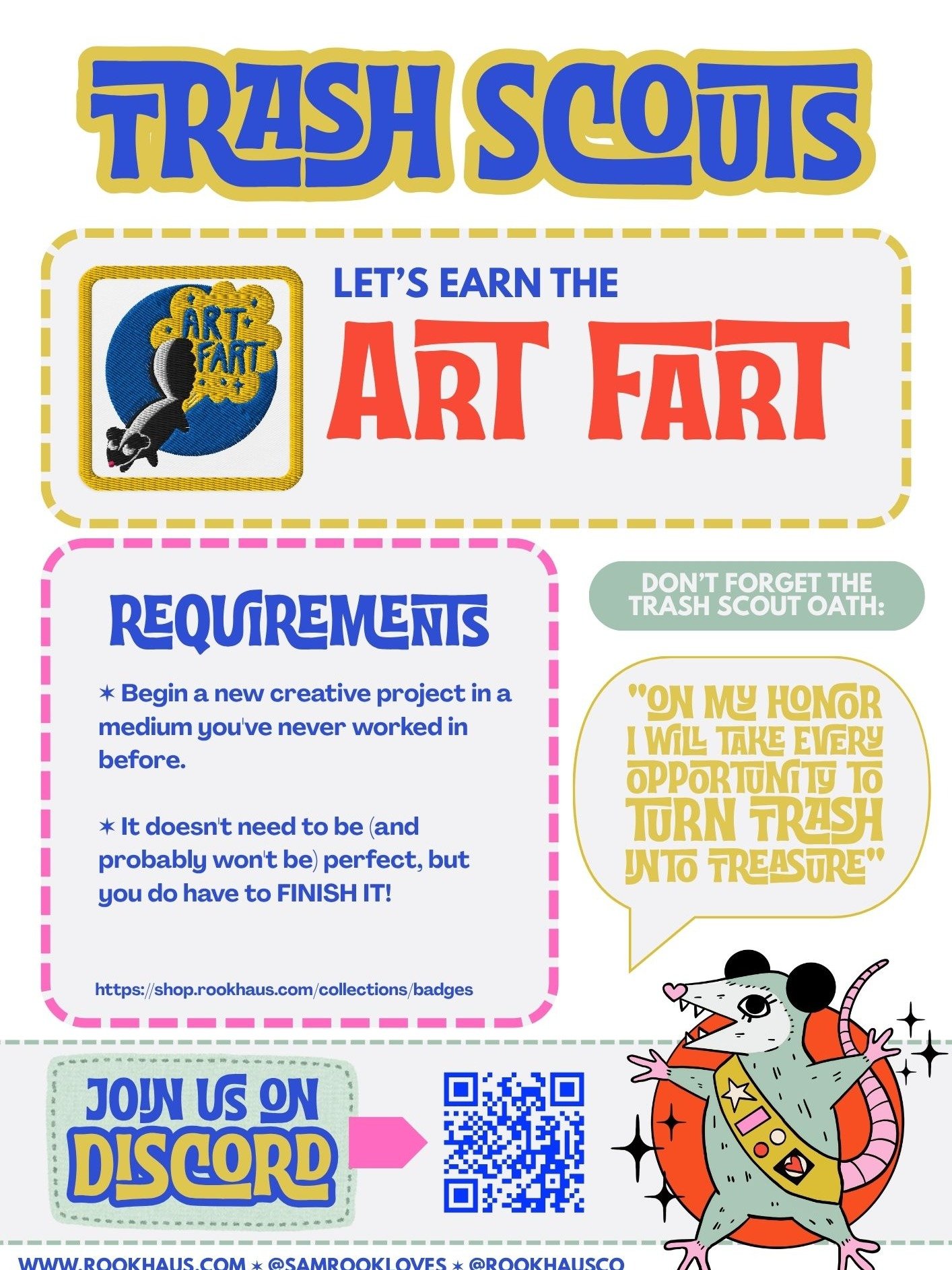 Trash Scouts GARBADGE: ART FART - Embroidered Badge product image (3)