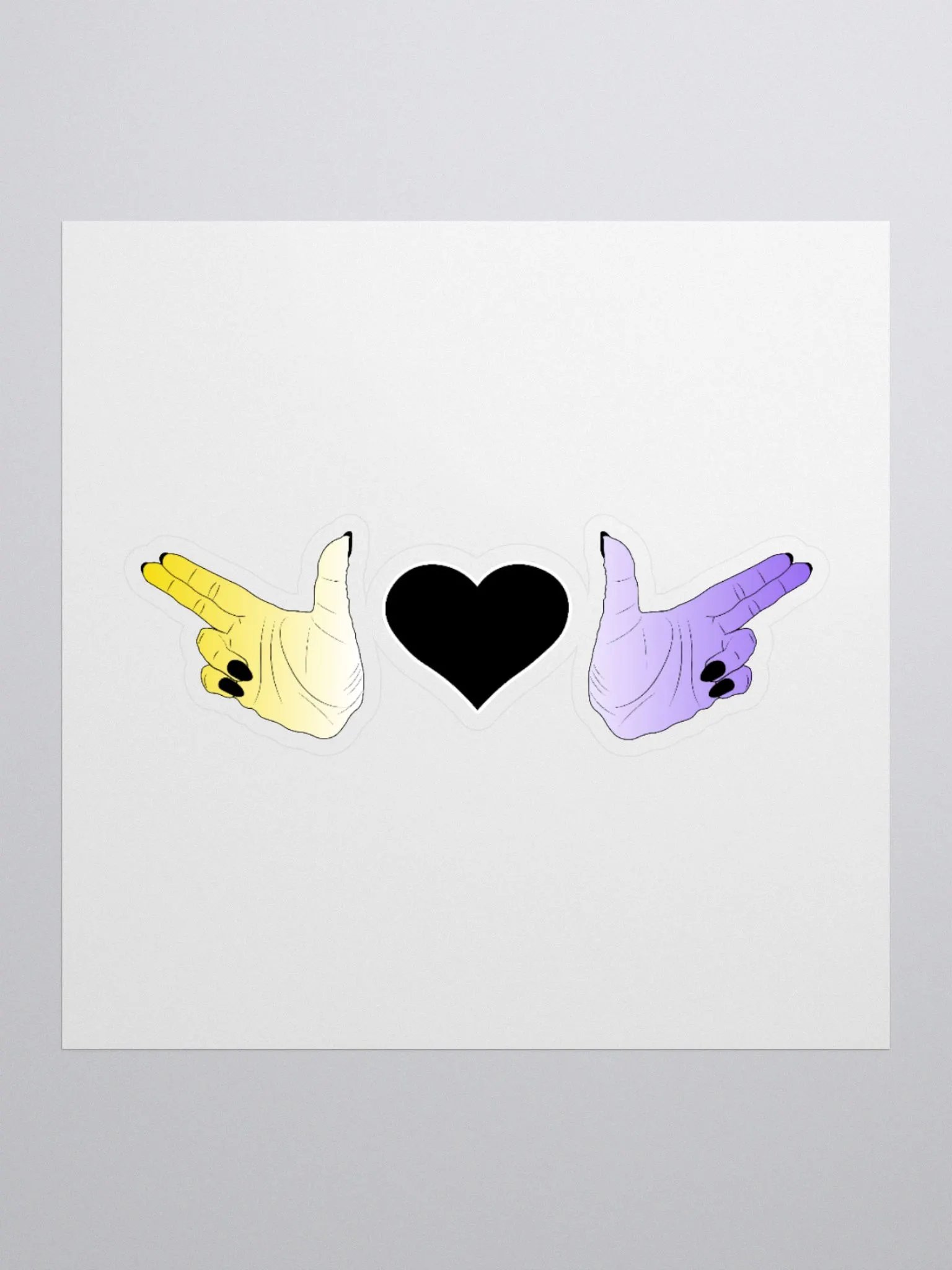 Finger Guns (enby flag) product image (2)